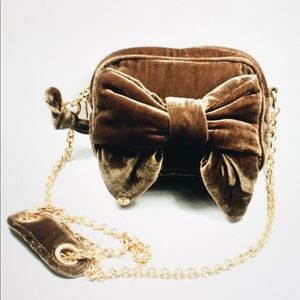 Juicy Couture black velvet crossbody bag